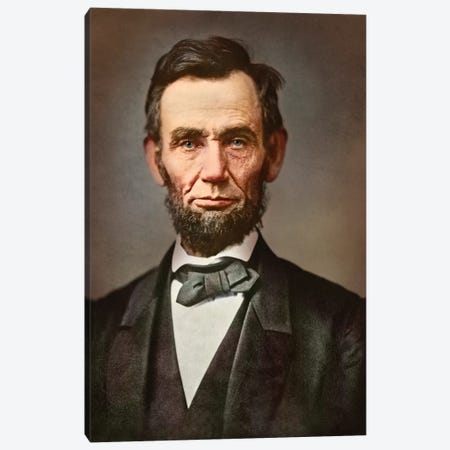 Vintage Portrait Of President Abraham Lincoln Canvas Print #TRK2765} by Stocktrek Images Canvas Artwork