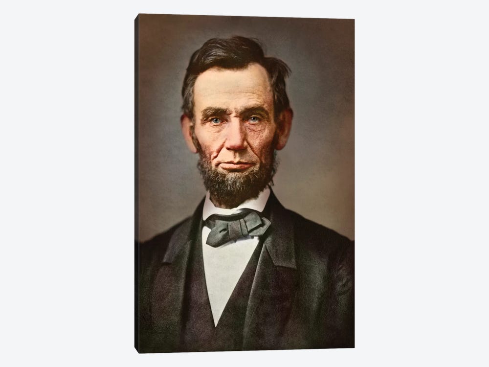 Vintage Portrait Of President Abraham Lincoln by Stocktrek Images 1-piece Canvas Art Print