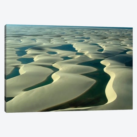Aerial Image Of Rain Ponds In Between Sand Dunes, Brazil Canvas Print #TRK2776} by VWPics Canvas Print