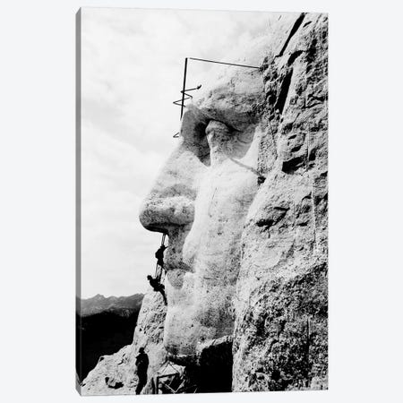 Construction Of George Washington's Face On Mount Rushmore, 1932 Canvas Print #TRK2783} by Stocktrek Images Art Print