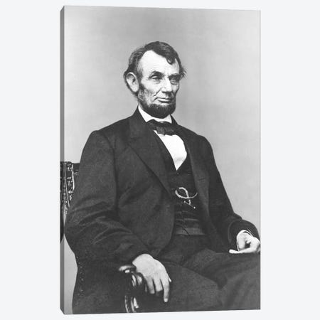 Restored Civil War Era Painting Of President Abraham Lincoln Canvas Print #TRK2788} by Stocktrek Images Canvas Art Print