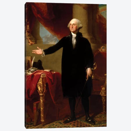 Restored Lansdowne Portrait Of President George Washington Canvas Print #TRK2791} by Stocktrek Images Canvas Artwork