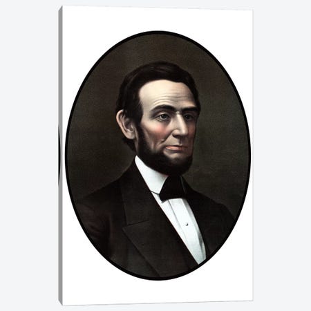 Restored Vintage Civil War Era Artwork Of President Abraham Lincoln Canvas Print #TRK2800} by Stocktrek Images Canvas Art