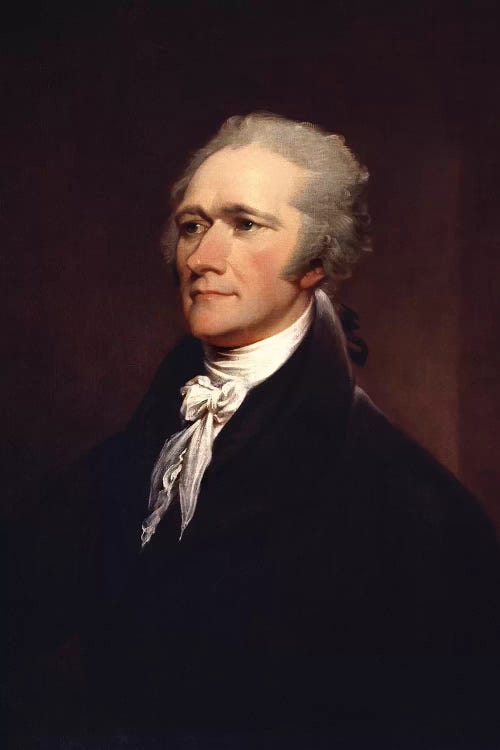 Painting Of Founding Father Alexander Hamilton