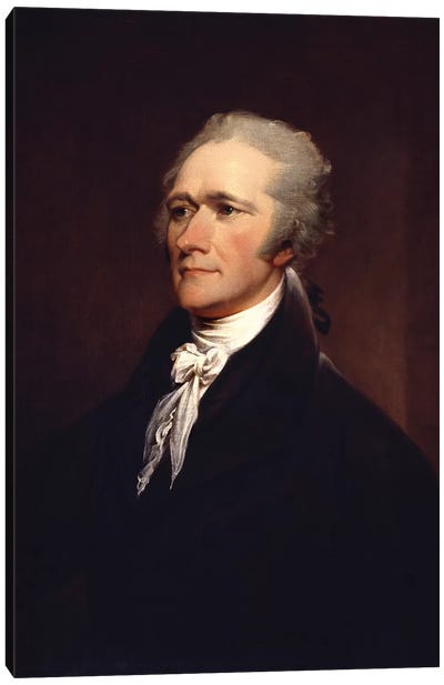 Painting Of Founding Father Alexander Hamilton Canvas Art Print