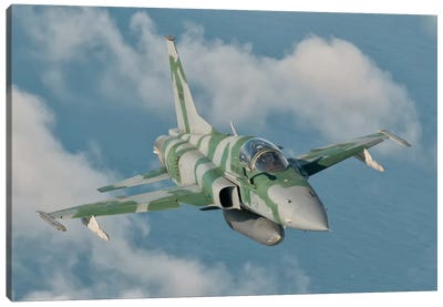 Brazilian Air Force F-5 In Flight Over Brazil Canvas Art Print