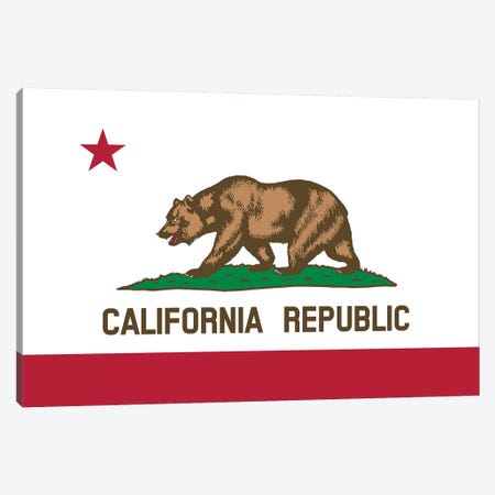 The Bear Flag, State Of California Canvas Print #TRK2821} by Stocktrek Images Canvas Art