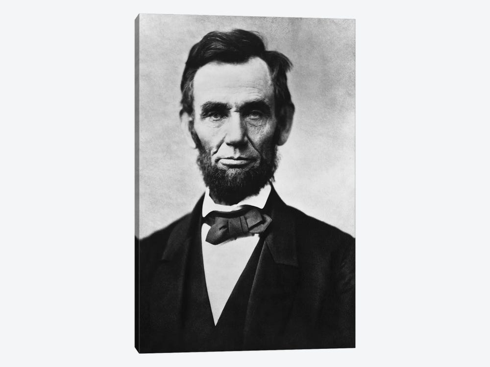 Vintage American Civil War Photo Of President Abraham Lincoln by Stocktrek Images 1-piece Canvas Art Print