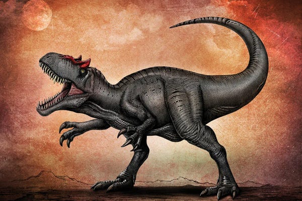 Prehistoric Animals: Allosaurus dinosaur. by Aram Papazyan