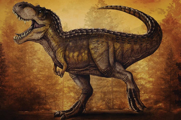 Magnatyrannus dinosaur. by Aram Papazyan wall art