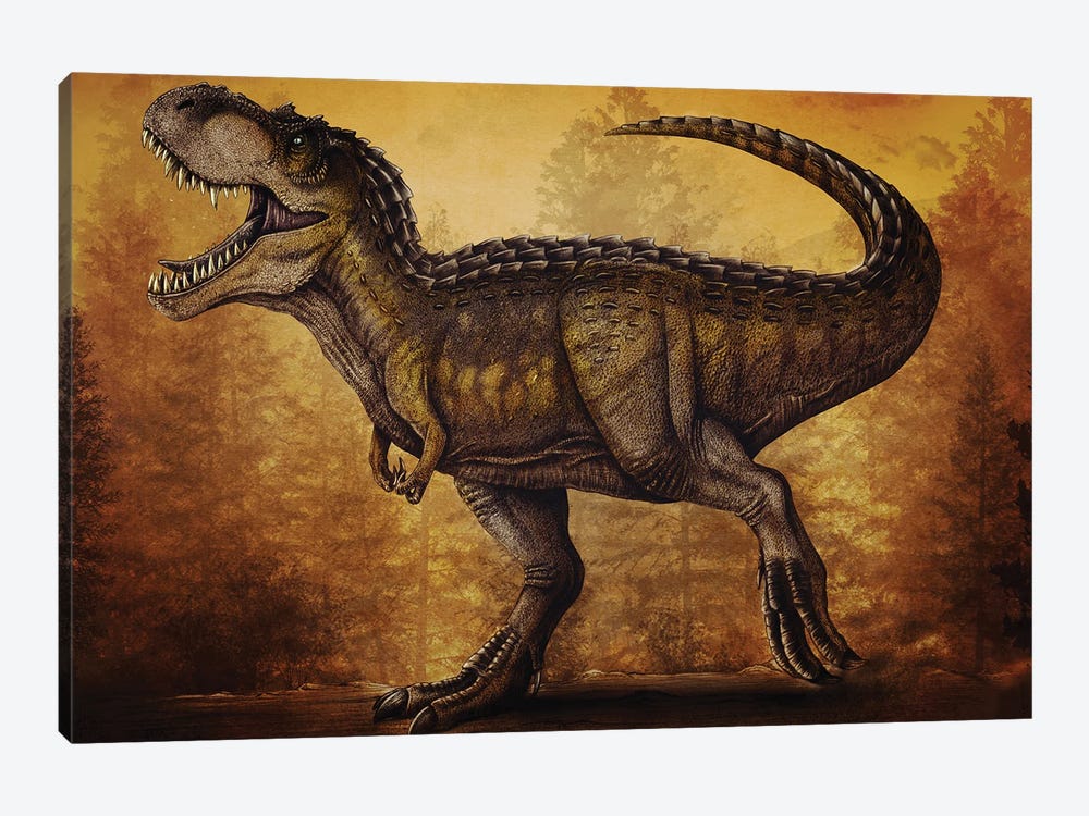 Magnatyrannus dinosaur. by Aram Papazyan 1-piece Canvas Wall Art