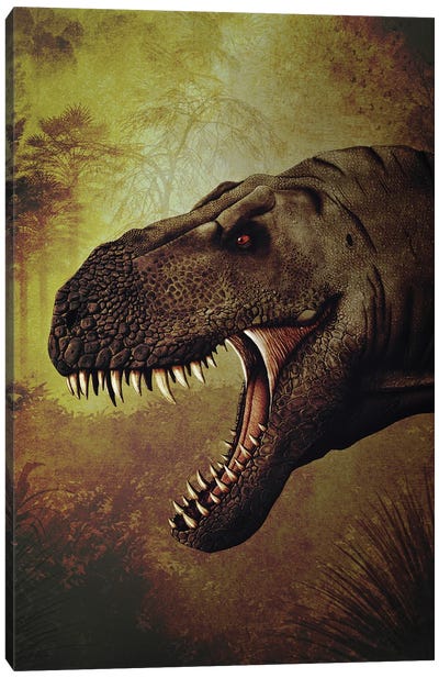 T-rex portrait. Canvas Art Print