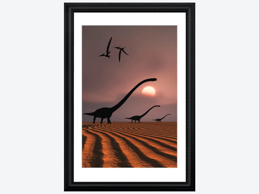 A Rubeosaurus roams a prehistoric environment Solid-Faced Canvas Print