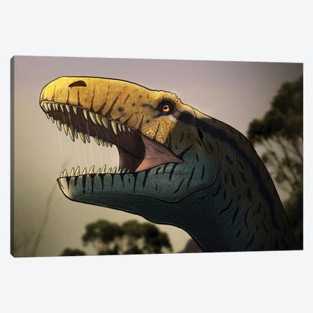 Portrait of a Megalosaurus dinosaur. Canvas Print #TRK2857} by Paulo Leite da Silva Canvas Wall Art