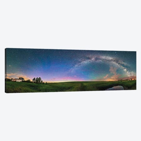 A 360 Degree Panorama Of The Summer Solstice Sky In Southern Alberta, Canada. Canvas Print #TRK2871} by Alan Dyer Canvas Print