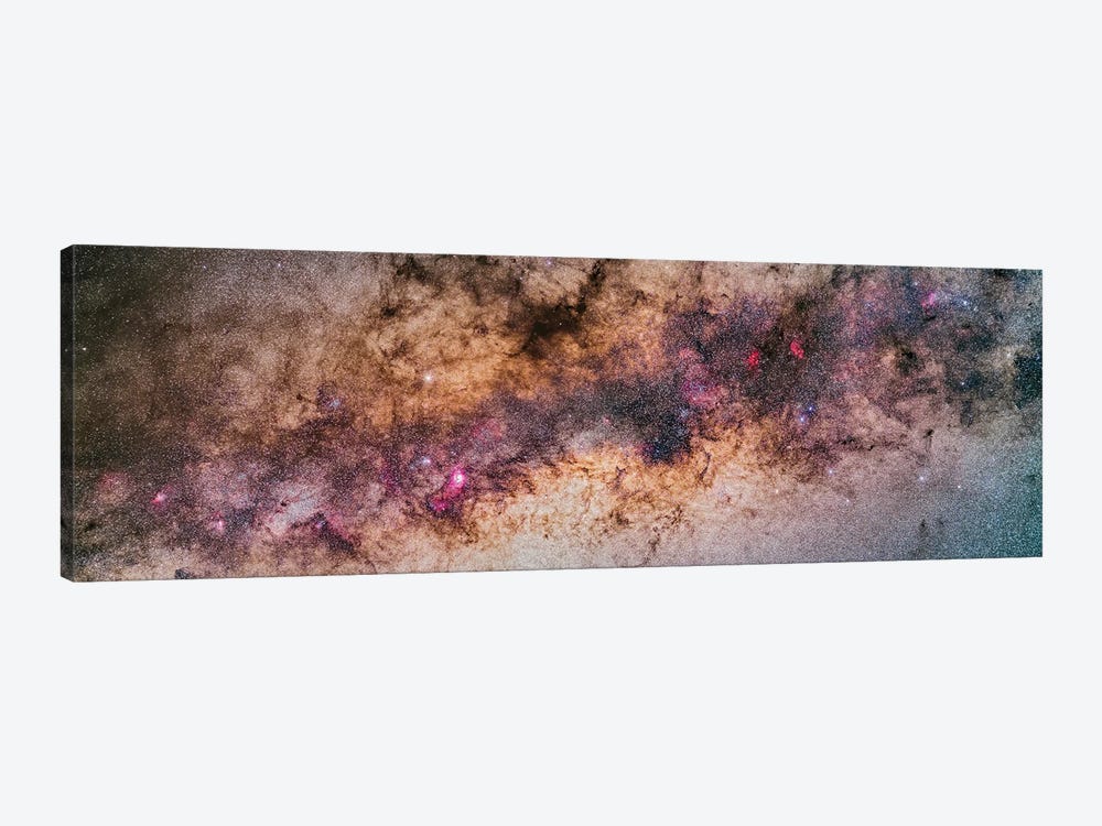 A Mosaic Panorama Of The Rich Galactic Centre Region Of The Milky Way. by Alan Dyer 1-piece Canvas Art Print