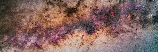 Night Sky: A Mosaic Panorama Of The Rich Galactic Centre Region Of The Milky Way. by Alan Dyer