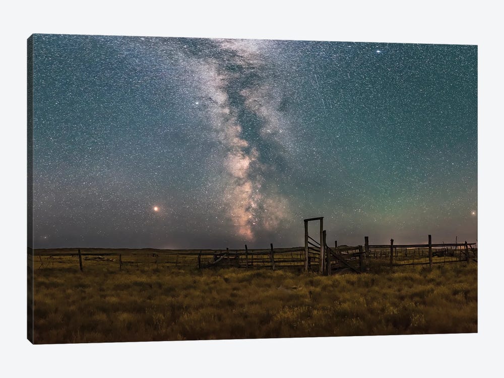 A Partial Panorama Of The Summer Sky And Milky Way In The Frenchman Valley, Canada. by Alan Dyer 1-piece Art Print