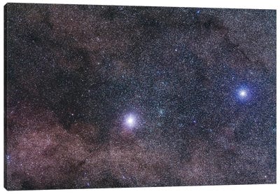 Alpha And Beta Centauri In Centaurus. Canvas Art Print - Alan Dyer