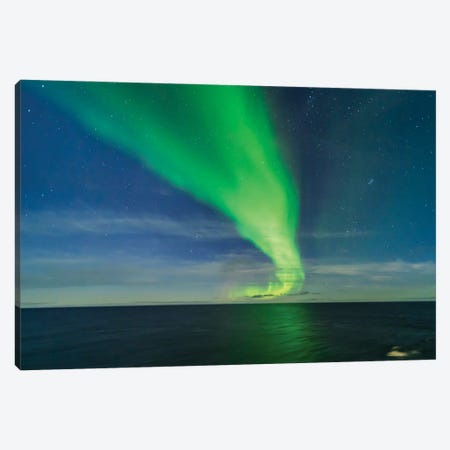 Aurora In Moonlight Over The Barents Sea. Canvas Print #TRK2927} by Alan Dyer Canvas Wall Art