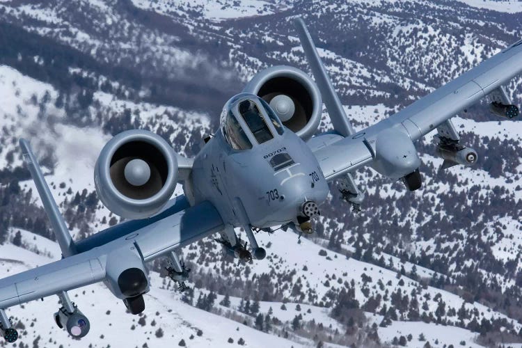 A-10C Thunderbolt Flies Over The Snowy Idaho Countryside I
