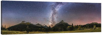 Autumn Milky Way Red Rock Canyon, Canada. Canvas Art Print - Milky Way Galaxy Art