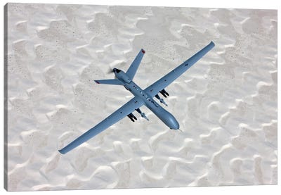 An MQ-9 Reaper Flies A Training Mission Over Southern New Mexico Canvas Art Print