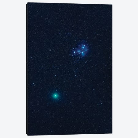 Comet Wirtanen 46P Passing Near The Pleiades Star Cluster. Canvas Print #TRK2985} by Alan Dyer Canvas Artwork