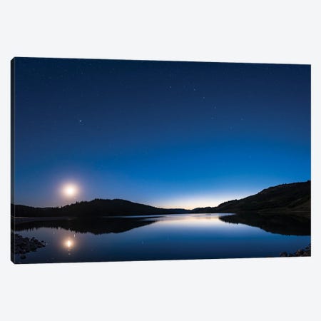 Deep Twilight At Reesor Lake In The Cypress Hills Of Southeast Alberta, Canada. Canvas Print #TRK2994} by Alan Dyer Canvas Print