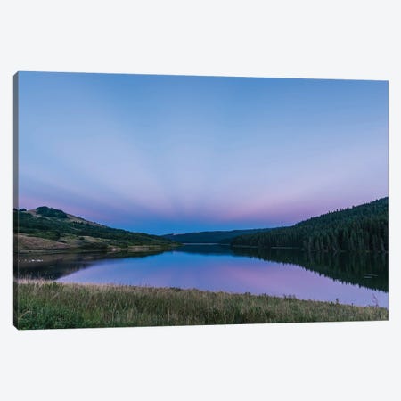 Earth'S Shadow And Anti-Crepuscular Rays At Reesor Lake, Canada. Canvas Print #TRK2996} by Alan Dyer Canvas Art Print