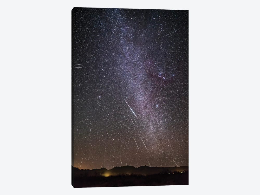 Geminid Meteor Shower In A View Framing The Winter Milky Way. by Alan Dyer 1-piece Canvas Art Print
