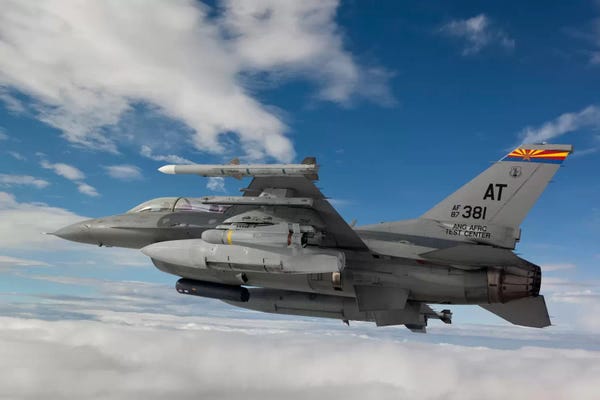 Military Aircraft: F-16 Fighting Falcon Flies With An AGM-65 Maverick Missile by HIGH-G Productions