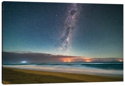 Milky Way Above The Tasman Sea, Victoria, Australia. Canvas Art Print - Galaxy Art