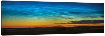 Noctilucent Clouds From Southern Alberta, Canada. Canvas Art Print - Alan Dyer