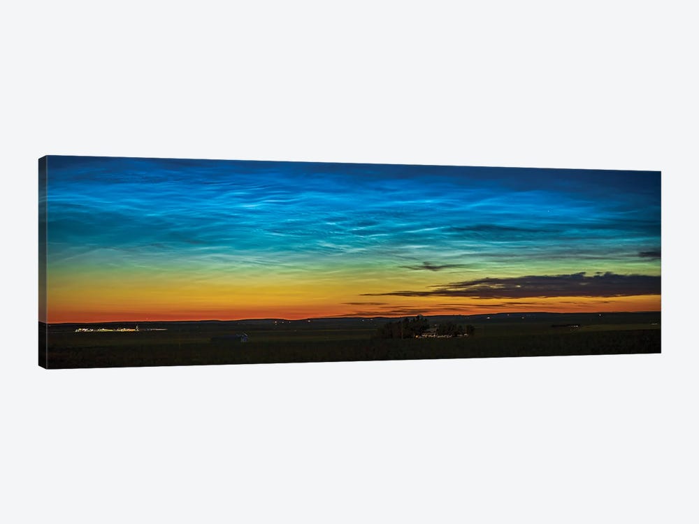 Noctilucent Clouds From Southern Alberta, Canada. by Alan Dyer 1-piece Canvas Art Print