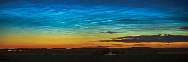 Alberta: Noctilucent Clouds From Southern Alberta, Canada. by Alan Dyer