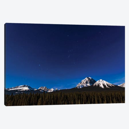 Orion And Canis Major Over Mt. Temple In Banff National Park, Canada. Canvas Print #TRK3065} by Alan Dyer Canvas Artwork
