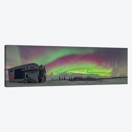 Panorama Of Auroral Arcs On The Shore Of Hudson Bay, Canada. Canvas Print #TRK3087} by Alan Dyer Canvas Wall Art