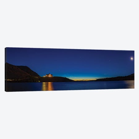 Panorama Of Comet Neowise Over The Prince Of Wales Hotel, Waterton Lakes National Park, Canada. Canvas Print #TRK3089} by Alan Dyer Canvas Print