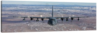 MC-130 Aircraft Maneuvers During A Training Mission Over New Mexico II Canvas Art Print