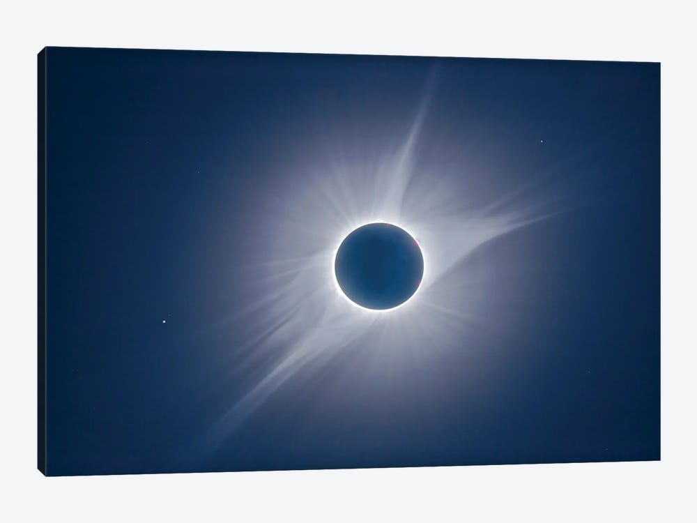 Solar Corona Of The 2017 Total Solar Eclipse. by Alan Dyer 1-piece Canvas Wall Art
