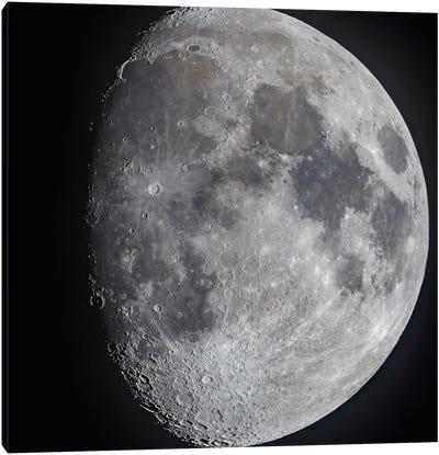 The 10 Day Old Gibbous Moon. Canvas Art Print