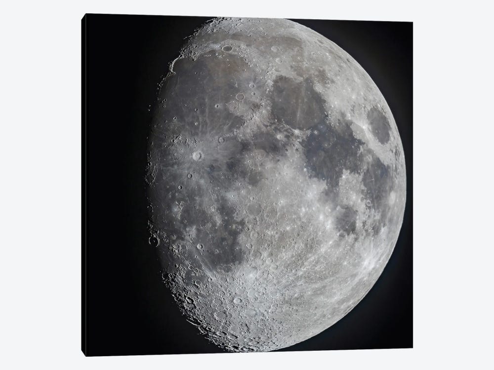 The 10 Day Old Gibbous Moon. by Alan Dyer 1-piece Canvas Art Print