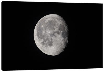 The 17 Day Old Waning Gibbous Moon. Canvas Art Print