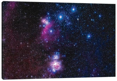 The Belt And Sword Region Of Orion. Canvas Art Print - Alan Dyer
