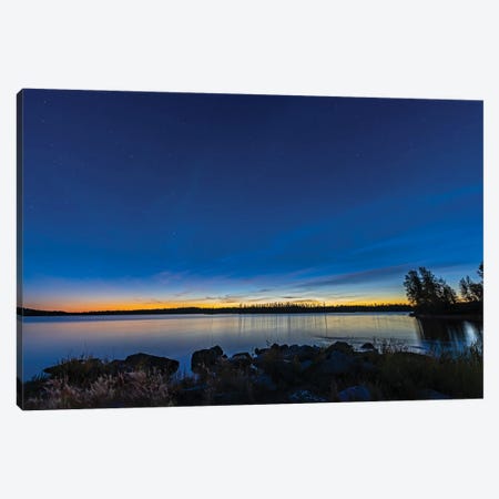 The Big Dipper And Arcturus In The Evening Twilight At Tibbitt Lake, Canada. Canvas Print #TRK3175} by Alan Dyer Canvas Artwork