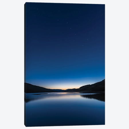 The Big Dipper In Deep Sunset Twilight Over Reesor Lake, Alberta, Canada. Canvas Print #TRK3177} by Alan Dyer Canvas Artwork