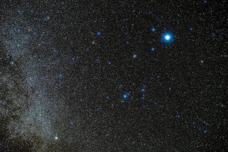 The Constellation Of Lyra The Harp Just Off The Milky Way.