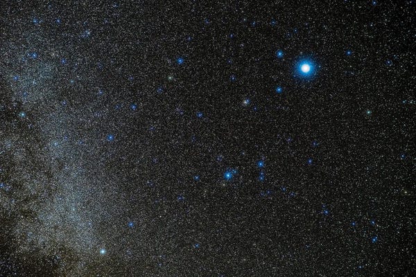 The Constellation Of Lyra The Harp Just Off The Milky Way.