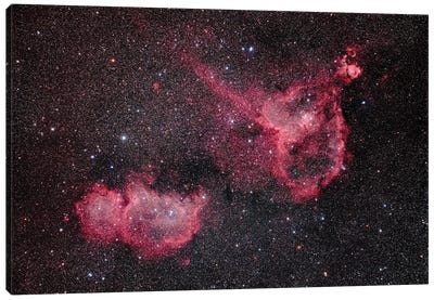 The Heart And Soul Nebula Canvas Art Print - Nebula Art